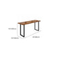 Industrial Bar Table Solid Wood Rectangle Pub Table in Brown