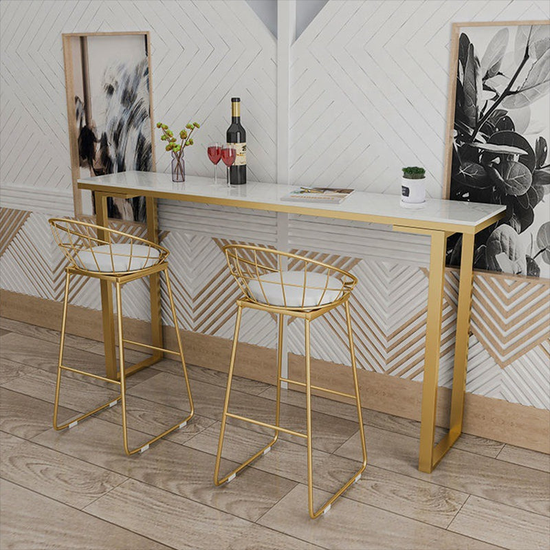 Tavolo da bar con piano in marmo Tavolo da pub rettangolare in stile moderno per la casa