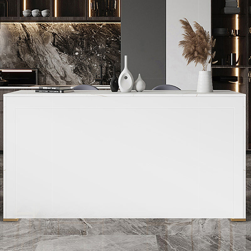 Modern Sintered Stone Bistro Table Rectangle Bar Table with Wooden Base Clearhalo 'Bar Furniture' 'Bar Tables' 'bar_tables' 'furn' 'furn_bar_tables' 'Furniture' 'Kitchen & Dining Furniture' 6650110