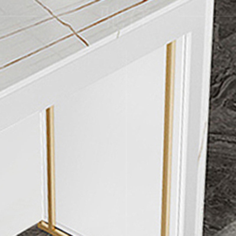 Modern Sintered Stone Bistro Table Rectangle Bar Table with Wooden Base Clearhalo 'Bar Furniture' 'Bar Tables' 'bar_tables' 'furn' 'furn_bar_tables' 'Furniture' 'Kitchen & Dining Furniture' 6650111