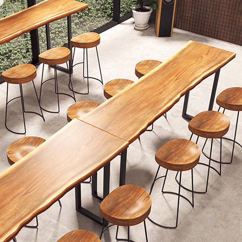 Solid Wood Counter Height Dining Table Rectangle Bar Dining Table Clearhalo 'Bar Furniture' 'Bar Tables' 'bar_tables' 'furn' 'furn_bar_tables' 'Furniture' 'Kitchen & Dining Furniture' 6650142