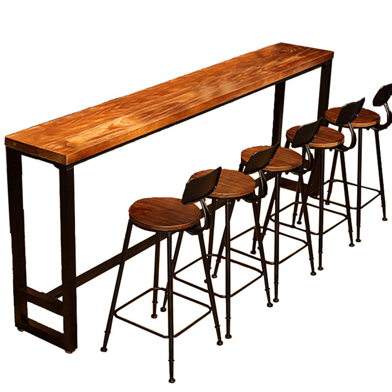 Rectangle Counter Height Dining Table Solid Wood Bar Dining Table Clearhalo 'Bar Furniture' 'Bar Tables' 'bar_tables' 'furn' 'furn_bar_tables' 'Furniture' 'Kitchen & Dining Furniture' 6650176