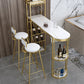 Sintered Stone Bar Table Modern Tulip Dining Table with Storage Shelves Clearhalo 'Bar Furniture' 'Bar Tables' 'bar_tables' 'furn' 'furn_bar_tables' 'Furniture' 'Kitchen & Dining Furniture' 6650193