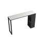 Pedestal Sintered Stone Bar Table Modern Dining Table with Storage Shelves Clearhalo 'Bar Furniture' 'Bar Tables' 'bar_tables' 'furn' 'furn_bar_tables' 'Furniture' 'Kitchen & Dining Furniture' 6650257