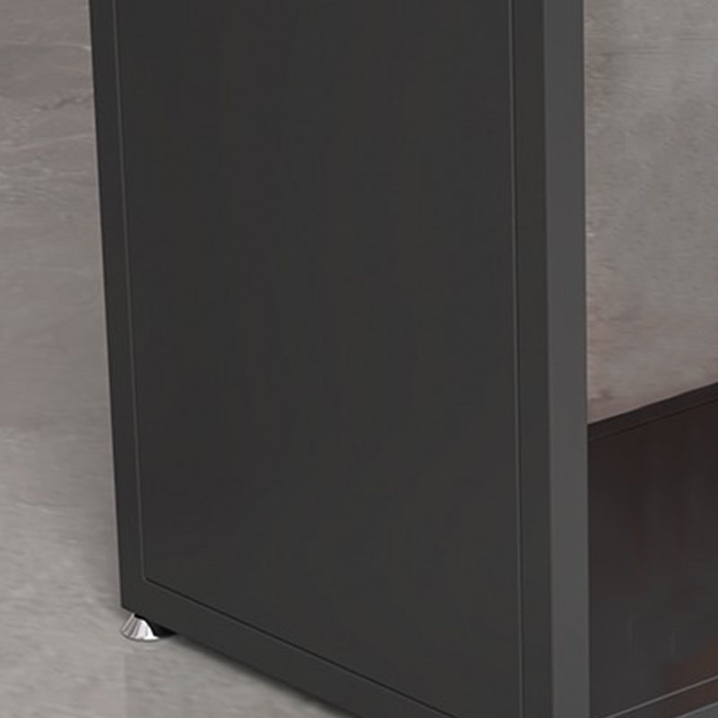 Pedestal Sintered Stone Bar Table Modern Dining Table with Storage Shelves Clearhalo 'Bar Furniture' 'Bar Tables' 'bar_tables' 'furn' 'furn_bar_tables' 'Furniture' 'Kitchen & Dining Furniture' 6650259