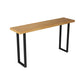 Brown Solid Wood Bar Table Black Legs and Metal Base Bar Table Clearhalo 'Bar Furniture' 'Bar Tables' 'bar_tables' 'furn' 'furn_bar_tables' 'Furniture' 'Kitchen & Dining Furniture' 6650283