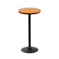 Industrial Style Bistro Bar Table Solid Wood Top Bar Table for Dining Room 21.7"L x 21.7"W x 41.3"H Brown Round Clearhalo 'Bar Furniture' 'Bar Tables' 'bar_tables' 'furn' 'furn_bar_tables' 'Furniture' 'Kitchen & Dining Furniture' 6650319