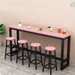 Modern Style Wood Bar Stool Table Rectangle Bar Table for Cafe and Breakroom Pink Black Without Chairs Clearhalo 'Bar Furniture' 'Bar Tables' 'bar_tables' 'furn' 'furn_bar_tables' 'Furniture' 'Kitchen & Dining Furniture' 6650330