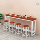 Modern Style Wood Bar Stool Table Rectangle Bar Table for Cafe and Breakroom Brown Without Chairs Clearhalo 'Bar Furniture' 'Bar Tables' 'bar_tables' 'furn' 'furn_bar_tables' 'Furniture' 'Kitchen & Dining Furniture' 6650333