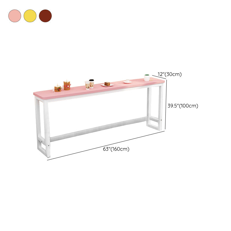 Modern Style Wood Bar Stool Table Rectangle Bar Table for Cafe and Breakroom Clearhalo 'Bar Furniture' 'Bar Tables' 'bar_tables' 'furn' 'furn_bar_tables' 'Furniture' 'Kitchen & Dining Furniture' 6650343