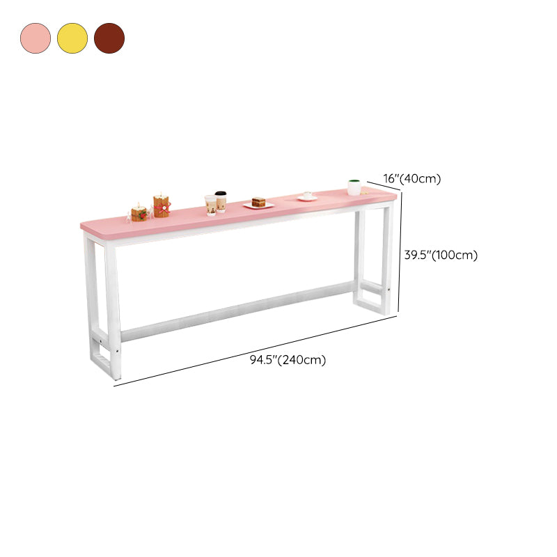 Modern Style Wood Bar Stool Table Rectangle Bar Table for Cafe and Breakroom Clearhalo 'Bar Furniture' 'Bar Tables' 'bar_tables' 'furn' 'furn_bar_tables' 'Furniture' 'Kitchen & Dining Furniture' 6650352