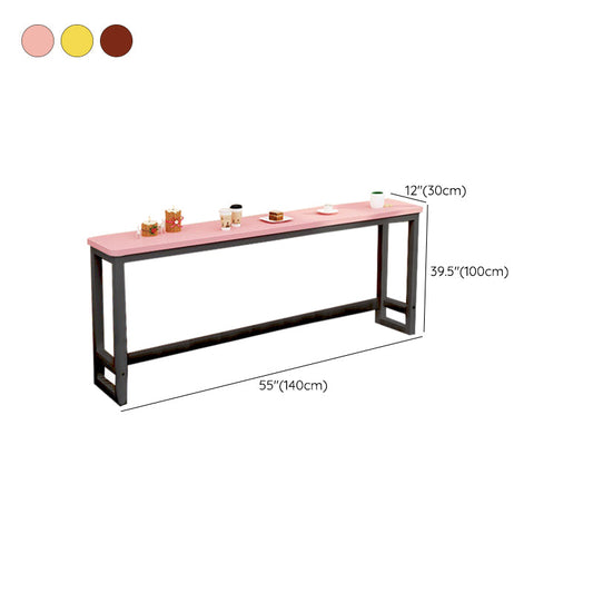 カフェと休憩室用のモダンなスタイルの木材スツールテーブル長方形のバーテーブル