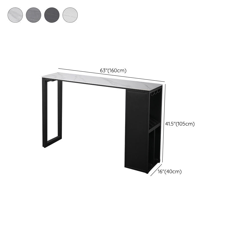 Sintered Stone Bar Table Rectangle Dining Table for Kitchen Living Room Coffee Room Clearhalo 'Bar Furniture' 'Bar Tables' 'bar_tables' 'furn' 'furn_bar_tables' 'Furniture' 'Kitchen & Dining Furniture' 6650379