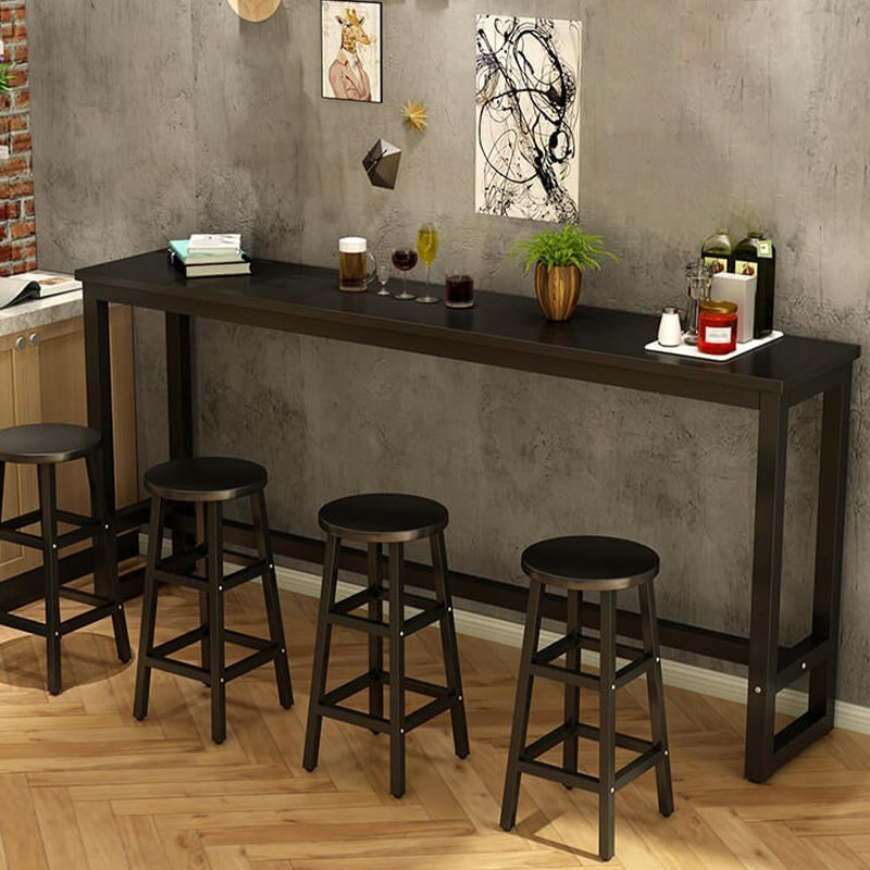 Tavolo da bar rettangolare in legno in stile moderno per piccoli spazi
