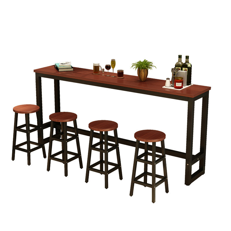 Tavolo da bar rettangolare in legno in stile moderno per piccoli spazi