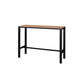 Manufactured Wood Bar Table Black Legs and Metal Base Bar Table 55.1"L x 15.7"W x 41.3"H Without Chairs Clearhalo 'Bar Furniture' 'Bar Tables' 'bar_tables' 'furn' 'furn_bar_tables' 'Furniture' 'Kitchen & Dining Furniture' 6650407