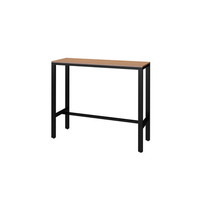 Manufactured Wood Bar Table Black Legs and Metal Base Bar Table 47.2"L x 15.7"W x 41.3"H Without Chairs Clearhalo 'Bar Furniture' 'Bar Tables' 'bar_tables' 'furn' 'furn_bar_tables' 'Furniture' 'Kitchen & Dining Furniture' 6650409