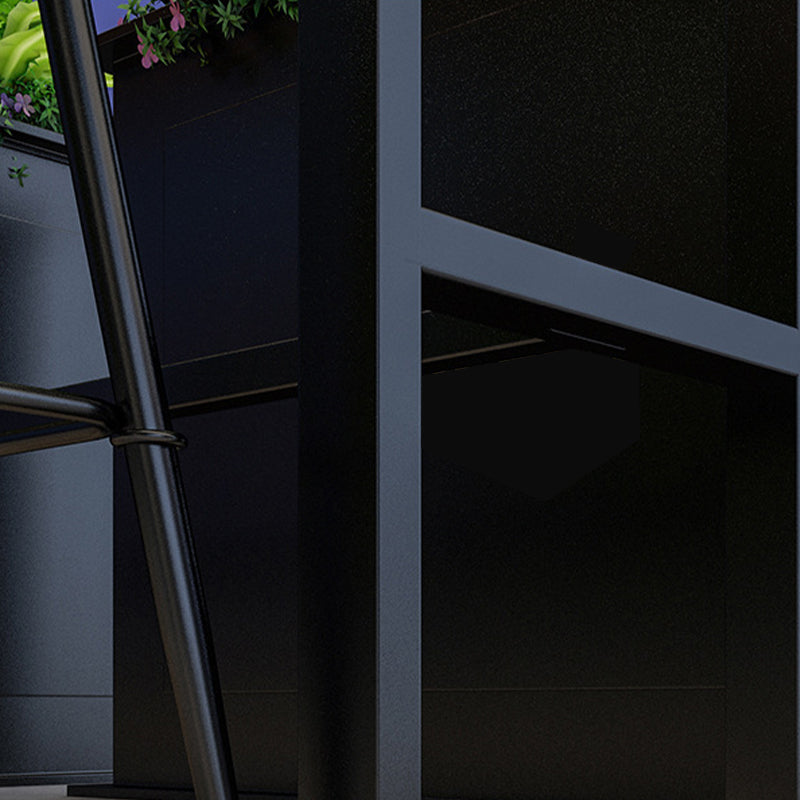 Manufactured Wood Bar Table Black Legs and Metal Base Bar Table Clearhalo 'Bar Furniture' 'Bar Tables' 'bar_tables' 'furn' 'furn_bar_tables' 'Furniture' 'Kitchen & Dining Furniture' 6650410