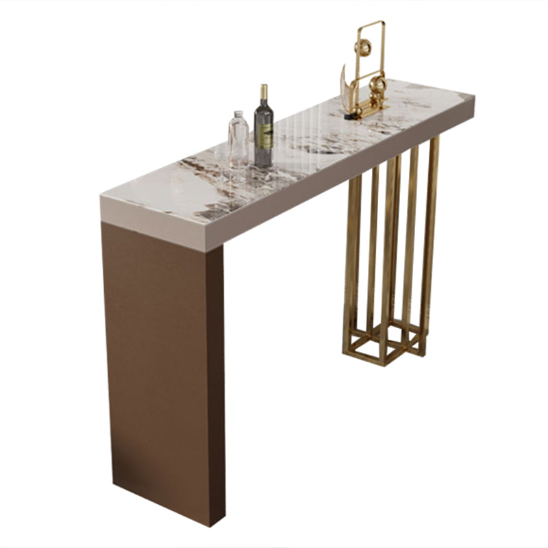 Brauner Bartisch aus gesintertem Stein, rechteckiger Esstisch für Küche und Wohnzimmer