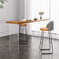 Brown Rectangle Bar Height Table Modern Solid Wood Bar Dining Table 55.1"L x 19.7"W x 41.3"H Without Chairs Clearhalo 'Bar Furniture' 'Bar Tables' 'bar_tables' 'furn' 'furn_bar_tables' 'Furniture' 'Kitchen & Dining Furniture' 6650559