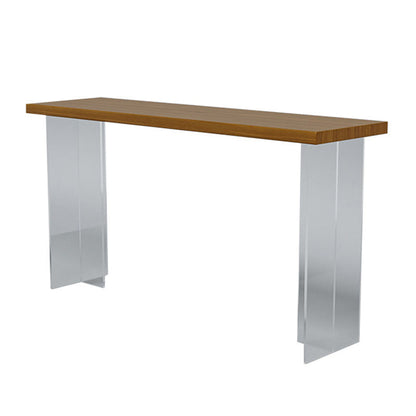 Brown Rectangle Bar Height Table Modern Solid Wood Bar Dining Table Without Chairs Clearhalo 'Bar Furniture' 'Bar Tables' 'bar_tables' 'furn' 'furn_bar_tables' 'Furniture' 'Kitchen & Dining Furniture' 6650562