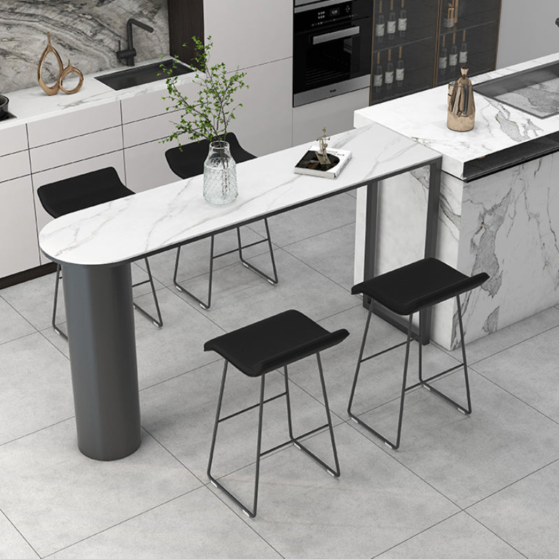 Mesa de comedor de barra de piedra de forma libre, mesa de Pub moderna con altura de barra para sala de estar