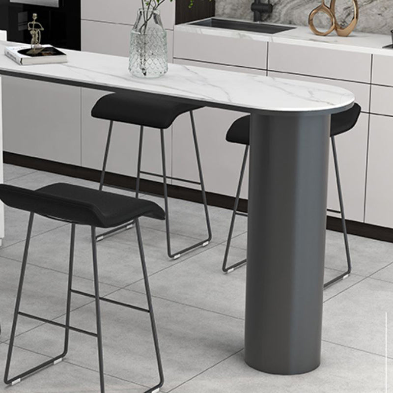 Mesa de comedor de barra de piedra de forma libre, mesa de Pub moderna con altura de barra para sala de estar