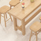 Contemporary Solid Wood Bar Dining Table Trestle Base Bar Table in Natural Clearhalo 'Bar Furniture' 'Bar Tables' 'bar_tables' 'furn' 'furn_bar_tables' 'Furniture' 'Kitchen & Dining Furniture' 6650592