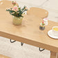 Contemporary Solid Wood Bar Dining Table Trestle Base Bar Table in Natural Clearhalo 'Bar Furniture' 'Bar Tables' 'bar_tables' 'furn' 'furn_bar_tables' 'Furniture' 'Kitchen & Dining Furniture' 6650593