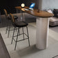 Contemporary Double Pedestal Bar Dining Table Solid Wood Dining Table 86.6"L x 17.7"W x 41.3"H Without Chairs Clearhalo 'Bar Furniture' 'Bar Tables' 'bar_tables' 'furn' 'furn_bar_tables' 'Furniture' 'Kitchen & Dining Furniture' 6650678