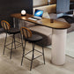 Contemporary Double Pedestal Bar Dining Table Solid Wood Dining Table Clearhalo 'Bar Furniture' 'Bar Tables' 'bar_tables' 'furn' 'furn_bar_tables' 'Furniture' 'Kitchen & Dining Furniture' 6650683