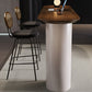 Contemporary Double Pedestal Bar Dining Table Solid Wood Dining Table Clearhalo 'Bar Furniture' 'Bar Tables' 'bar_tables' 'furn' 'furn_bar_tables' 'Furniture' 'Kitchen & Dining Furniture' 6650685