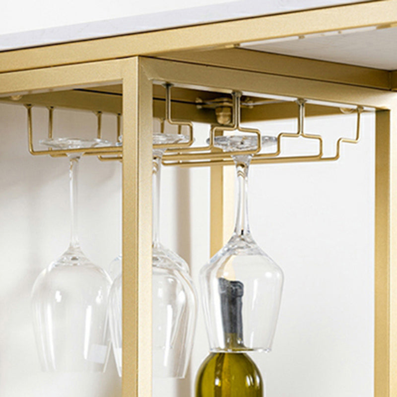 Modern Free Form Bar Dining Table Metal and Stone Bar Table for Living Room Clearhalo 'Bar Furniture' 'Bar Tables' 'bar_tables' 'furn' 'furn_bar_tables' 'Furniture' 'Kitchen & Dining Furniture' 6650697