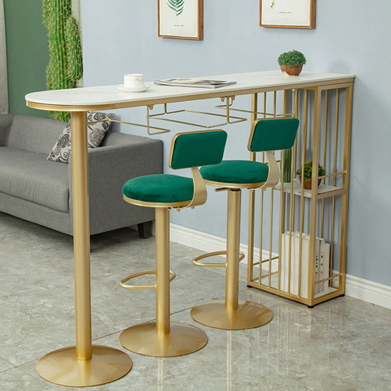 Modern Free Form Bar Dining Table Metal and Stone Bar Table for Living Room Clearhalo 'Bar Furniture' 'Bar Tables' 'bar_tables' 'furn' 'furn_bar_tables' 'Furniture' 'Kitchen & Dining Furniture' 6650704
