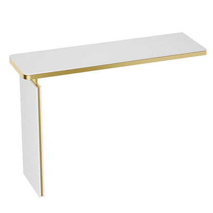 Rectangle White Stone Top Bar Dining Table Contemporary Bar Height Table