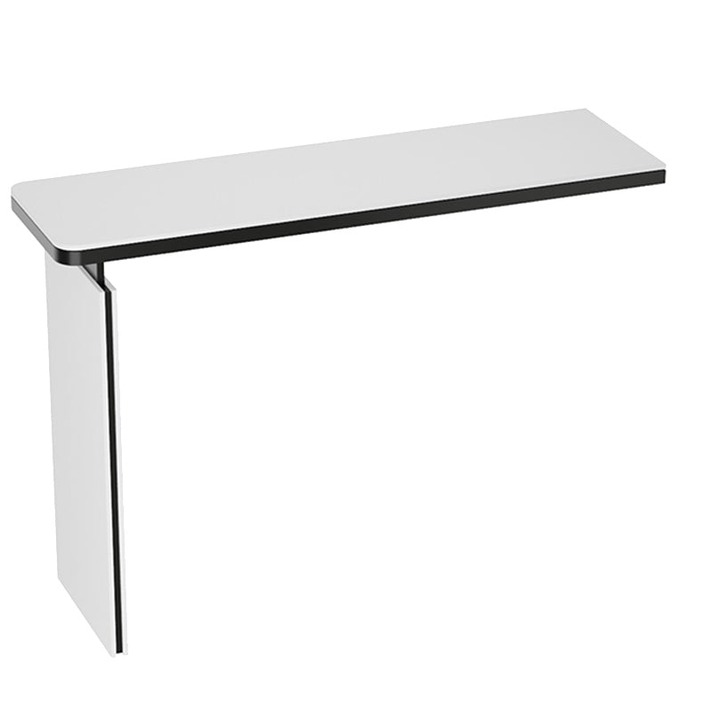 Rectangle White Stone Top Bar Dining Table Contemporary Bar Height Table