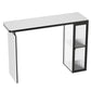 Rectangle White Stone Top Bar Dining Table Contemporary Bar Height Table