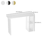 Rectangle White Stone Top Bar Table à manger à manger contemporain Bar hauteur table