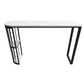 Industrial Free Form Bar Height Table Metal and Stone Bar Table with Double Pedestal Black Without Chairs Clearhalo 'Bar Furniture' 'Bar Tables' 'bar_tables' 'furn' 'furn_bar_tables' 'Furniture' 'Kitchen & Dining Furniture' 6650741