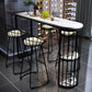 Industrial Free Form Bar Height Table Metal and Stone Bar Table with Double Pedestal Clearhalo 'Bar Furniture' 'Bar Tables' 'bar_tables' 'furn' 'furn_bar_tables' 'Furniture' 'Kitchen & Dining Furniture' 6650750