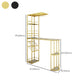 Metal Storage Base Bar Table Modern Stone Bar Table with Wine Rack and Wine Glass Holders Clearhalo 'Bar Furniture' 'Bar Tables' 'bar_tables' 'furn' 'furn_bar_tables' 'Furniture' 'Kitchen & Dining Furniture' 6650866