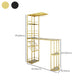 Metal Storage Base Bar Table Modern Stone Bar Table with Wine Rack and Wine Glass Holders Clearhalo 'Bar Furniture' 'Bar Tables' 'bar_tables' 'furn' 'furn_bar_tables' 'Furniture' 'Kitchen & Dining Furniture' 6650867