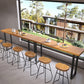 Rectangle Solid Wood Bar Height Table Industrial Double Pedestal Bar Table Clearhalo 'Bar Furniture' 'Bar Tables' 'bar_tables' 'furn' 'furn_bar_tables' 'Furniture' 'Kitchen & Dining Furniture' 6650869