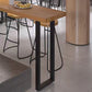 Rectangle Solid Wood Bar Height Table Industrial Double Pedestal Bar Table Clearhalo 'Bar Furniture' 'Bar Tables' 'bar_tables' 'furn' 'furn_bar_tables' 'Furniture' 'Kitchen & Dining Furniture' 6650873