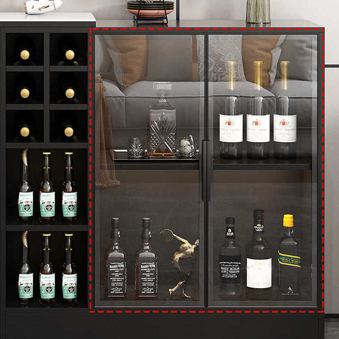 Contemporary Storage Base Bar Dining Table Stone Top Table with Wine Storages Clearhalo 'Bar Furniture' 'Bar Tables' 'bar_tables' 'furn' 'furn_bar_tables' 'Furniture' 'Kitchen & Dining Furniture' 6650929