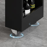 Contemporary Storage Base Bar Dining Table Stone Top Table with Wine Storages