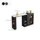 Contemporary Storage Base Bar Dining Table Stone Top Table with Wine Storages Clearhalo 'Bar Furniture' 'Bar Tables' 'bar_tables' 'furn' 'furn_bar_tables' 'Furniture' 'Kitchen & Dining Furniture' 6650934