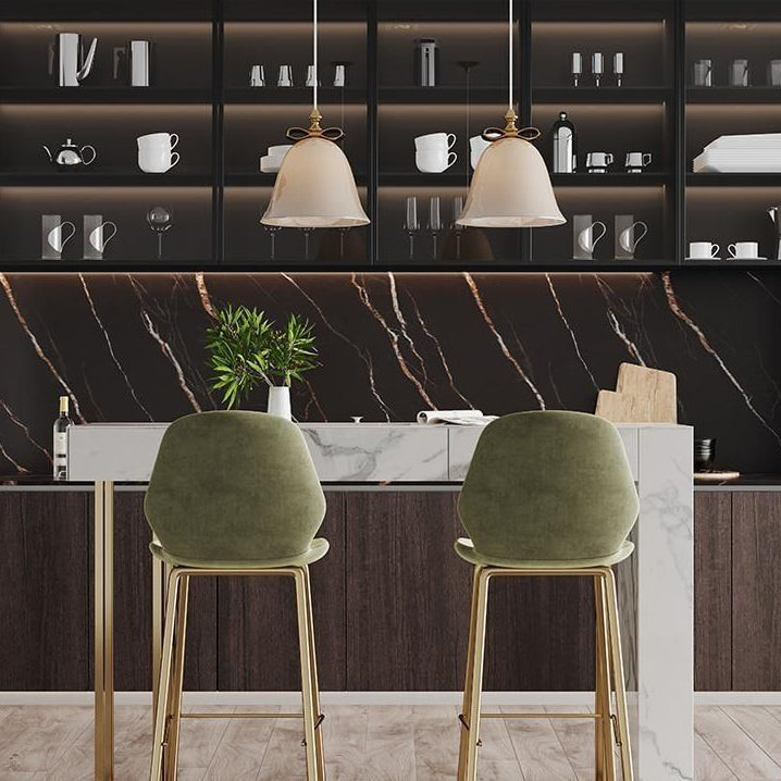 Glam Metal and Stone Bar Table Rectangle Counter Height Dining Table for Living Room Clearhalo 'Bar Furniture' 'Bar Tables' 'bar_tables' 'furn' 'furn_bar_tables' 'Furniture' 'Kitchen & Dining Furniture' 6650939