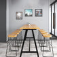 Rectangle Solid Wood Bar Height Table Contemporary Trestle Base Bar Dining Table 110.2"L x 15.7"W x 41.3"H Without Chairs Clearhalo 'Bar Furniture' 'Bar Tables' 'bar_tables' 'furn' 'furn_bar_tables' 'Furniture' 'Kitchen & Dining Furniture' 6650950