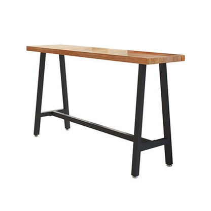 Rectangle Solid Wood Bar Height Table Contemporary Trestle Base Bar Dining Table Without Chairs Clearhalo 'Bar Furniture' 'Bar Tables' 'bar_tables' 'furn' 'furn_bar_tables' 'Furniture' 'Kitchen & Dining Furniture' 6650953